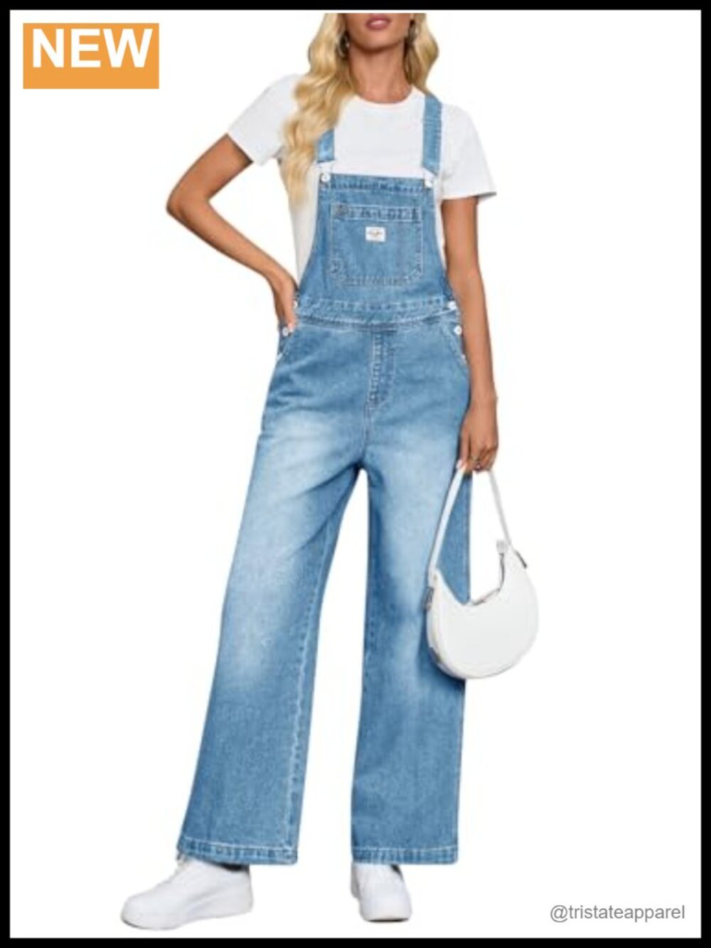 Womens Bib Overalls Denim Wide Leg Jumpsuit Baggy Sleeveless Romper Casual